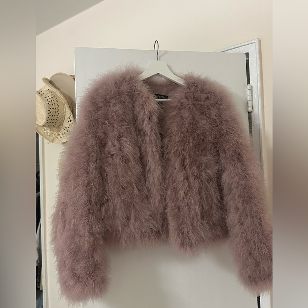 Aqua Pink Faux Fur Jacket - Picture 2 of 6